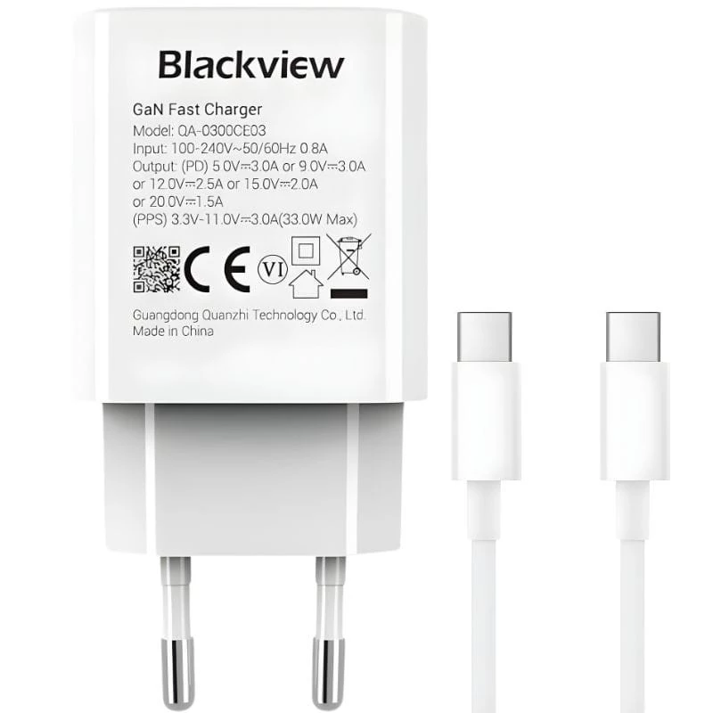 Blackview 33W USB-C carga rápida - Cargador de pared Pack