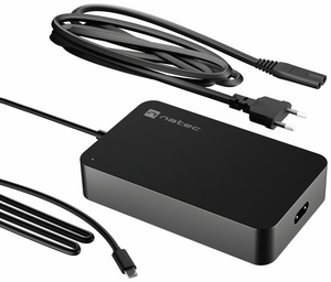 NATEC Grayling adaptador e inversor de corriente Interior 90 W Negro