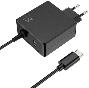Ewent EW3978 cargador de dispositivo móvil Portátil Negro Corriente alterna Carga rápida Interior