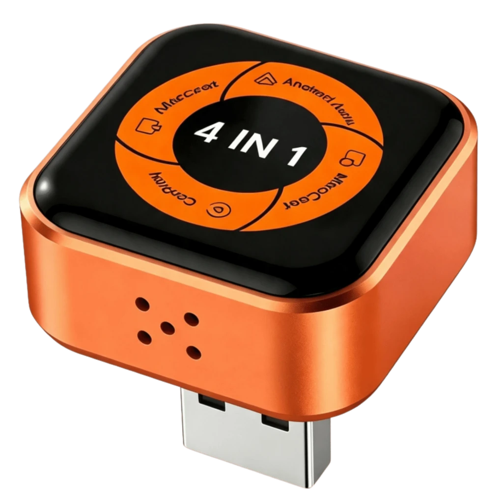 Carlinkit Mini Ultra 6 Naranja - Adaptador inalámbrico CarPlay/Android Auto