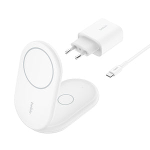 BoostCharge Auriculares, Smartphone Blanco USB Cargador inalámbrico Carga rápida Interior