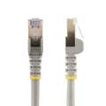 Cable de 2m de Red Ethernet RJ45 Cat6a Blindado STP - Cable sin Enganche Snagless - Gris