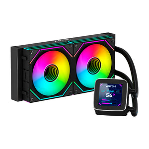 Oceanic LCD 240 ARGB Procesador Sistema de refrigeración líquida todo en uno 12 cm Negro 1 pieza(s)