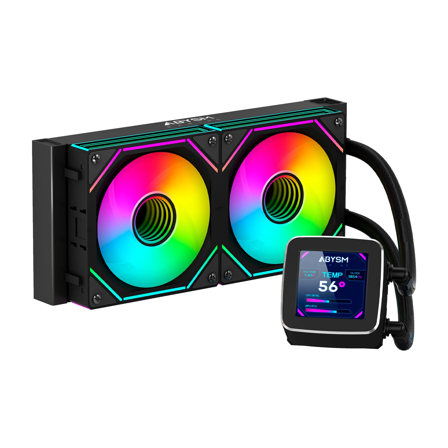 Oceanic LCD 240 ARGB Procesador Sistema de refrigeración líquida todo en uno 12 cm Negro 1 pieza(s)