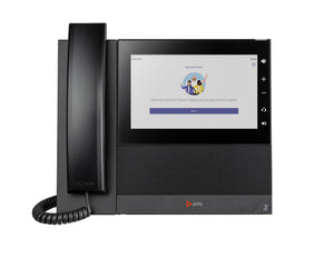 Teléfono multimedia empresarial Poly CCX 600 para Microsoft Teams y habilitado para alimentación a través de Ethernet (PoE)