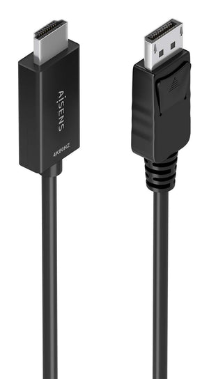 Cable conversor DisplayPort a HDMI 4K@60Hz, DP/M-HDMI/M, Negro, 1.0m