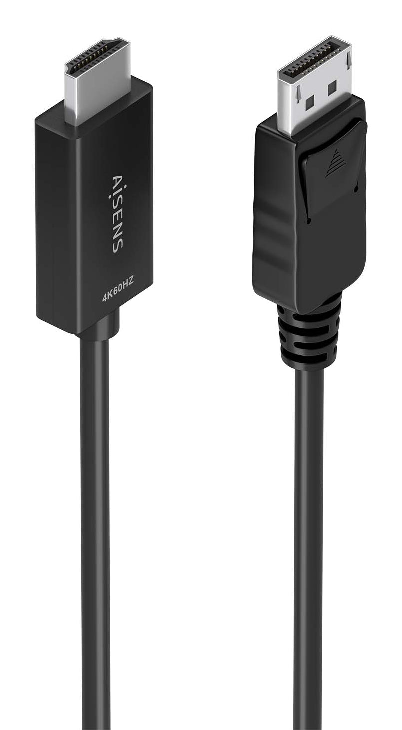 Cable conversor DisplayPort a HDMI 4K@60Hz, DP/M-HDMI/M, Negro, 0.6m
