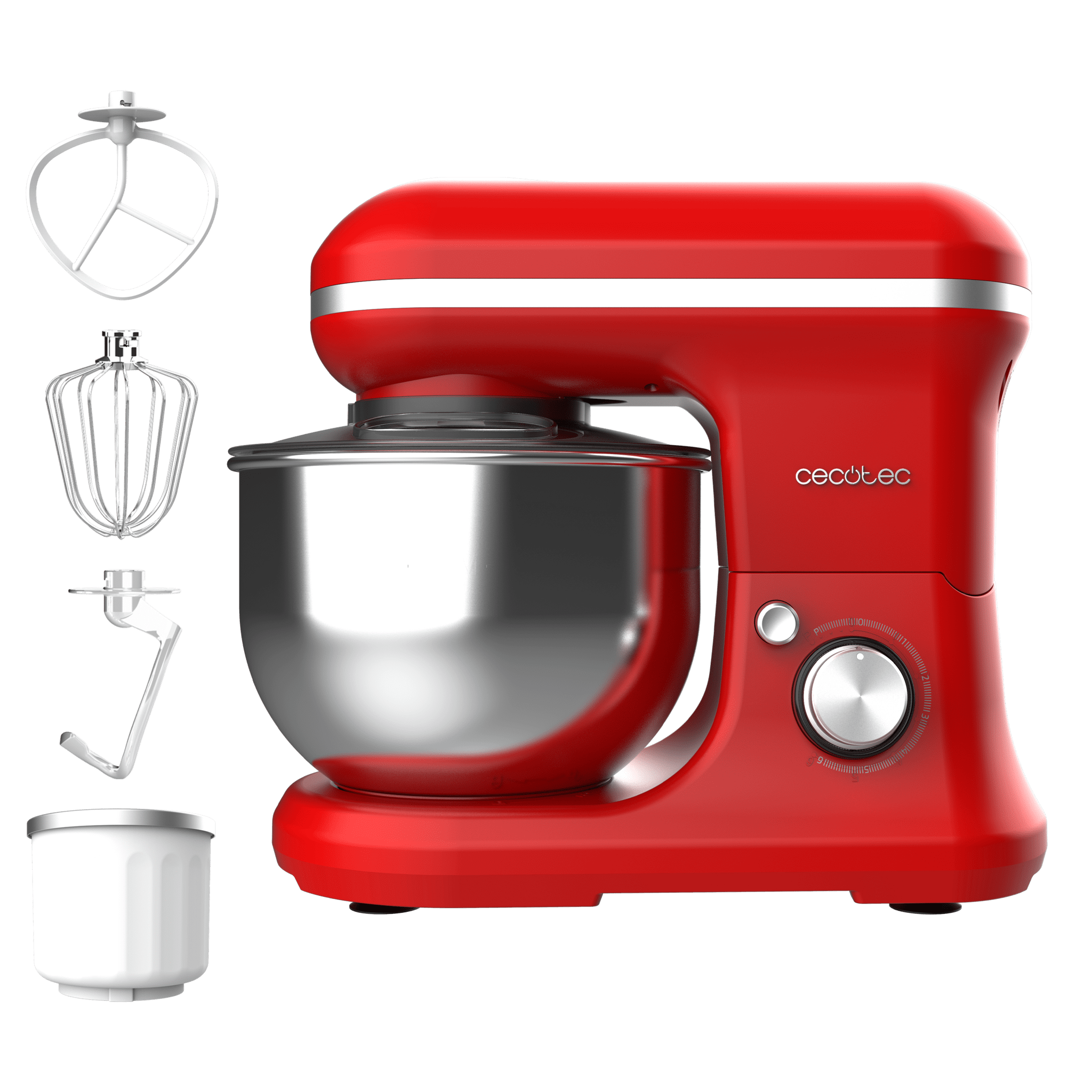 Batidora Amasadora Cecomixer Merengue 5L 1200 Ice-Cream Red