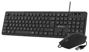 SUBBLIM Teclado Ergonómico y ratón Combo Business Slim Silencioso con cable USB