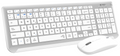 SUBBLIM Teclado con Ratón Bluetooth + 2.4G Combo Dual Prestige Extendido Plata/Blanco
