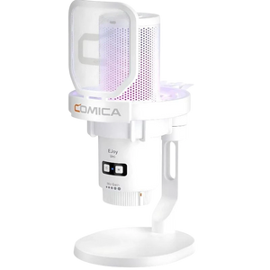 COMICA EJoy Uni Pro(D) Micrófono Inalámbrico de Condensador Cardioide RGB Blanco