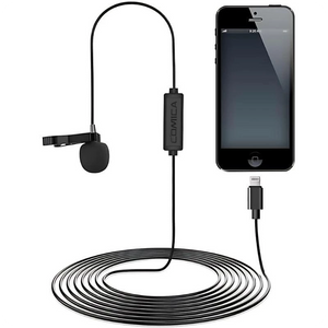 COMICA Micrófono Lavalier para Smartphone Lightning 4.5 m