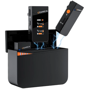 COMICA Vimo C3 Micrófono Lavalier Inalámbrico de 2 Canales con Control y Cancelación de Sonido