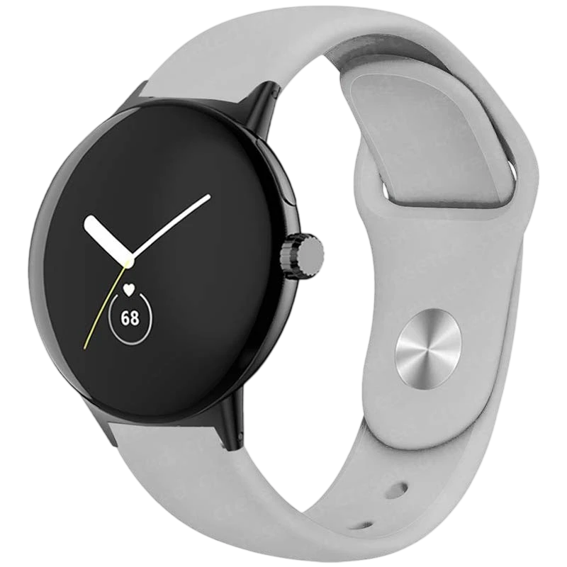 Correa Universal Elegance Silicona 20mm Gris para Smartwatch Xiaomi/Amazfit/Samsung/Huawei/Realme/Ticwatch