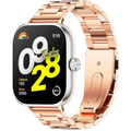 Correa Metal Eslabones Xiaomi Mi Smart Band 9 Pro / Band 8 Pro / Redmi Watch 4 / Redmi Watch 5 / Redmi Watch 6 / Xiaomi Smart Band 10 Pro Dorado Rosa