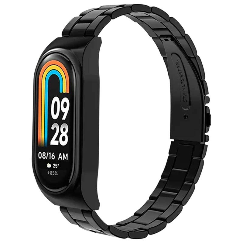Correa Metal Eslabones Xiaomi Mi Smart Band 9 / Mi Smart Band 8 Negro