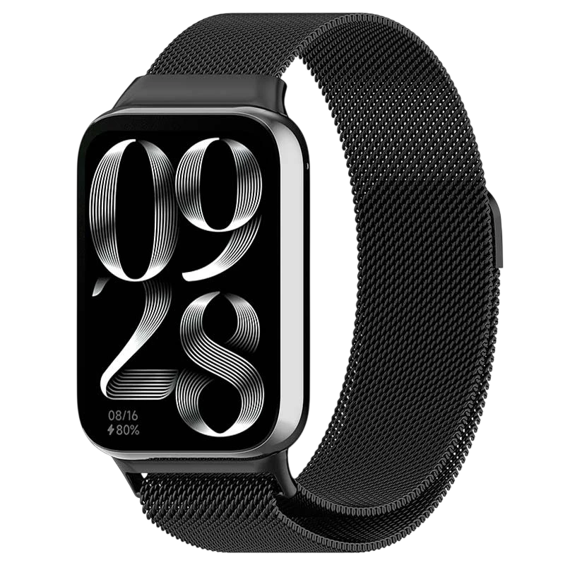 Correa Milanesa Magnética Xiaomi Mi Smart Band 9 Pro / Band 8 Pro / Redmi Watch 4 / Redmi Watch 5 / Redmi Watch 6 / Xiaomi Smart Band 10 Pro Negro