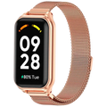 Correa Milanesa Magnética Xiaomi Mi Smart Band 8 Active / Redmi Smart Band 2 Dorado Rosa