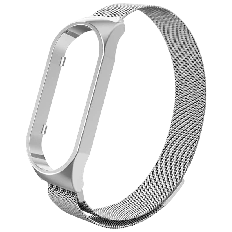 Correa Xiaomi Smart Band 7 Milanesa Magnética Plata