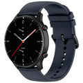 Correa de silicona Universal 22mm Azul Oscuro para Smartwatch Xiaomi/Amazfit/Samsung/Huawei/Realme/Ticwatch