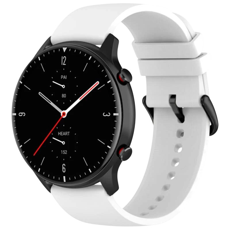 Correa de silicona Universal 22mm Blanco para Smartwatch Xiaomi/Amazfit/Samsung/Huawei/Realme/Ticwatch