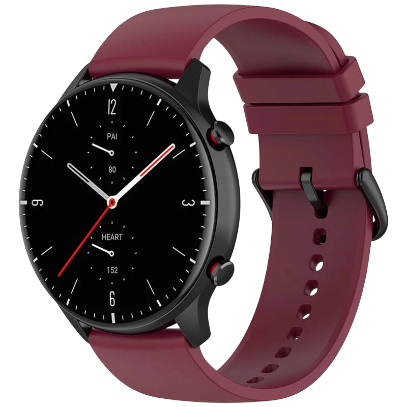 Correa de silicona Universal 22mm Vino para Smartwatch Xiaomi/Amazfit/Samsung/Huawei/Realme/Ticwatch