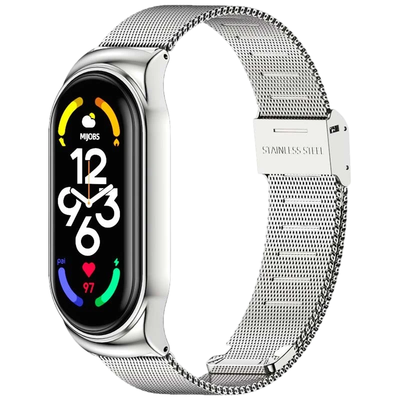 Correa Xiaomi Smart Band 7 Milanesa Clip Plata