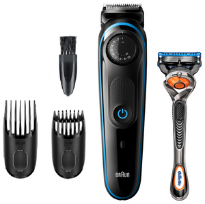 Braun BT3240 depiladora para la barba Batería 39 2 cm Mojado y seco Negro, Azul