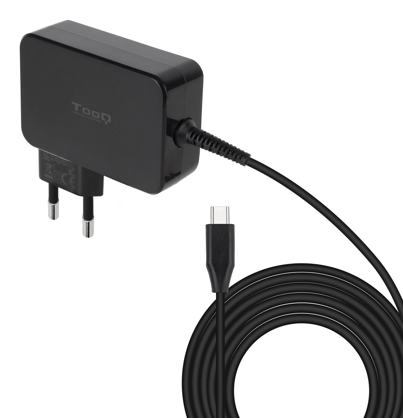 Cargador de portátil GAN USB-C PD 100W, Negro
