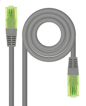 Cable de Red Latiguillo RJ45 CAT.6 UTP AWG26 CCA, Gris, 10 m