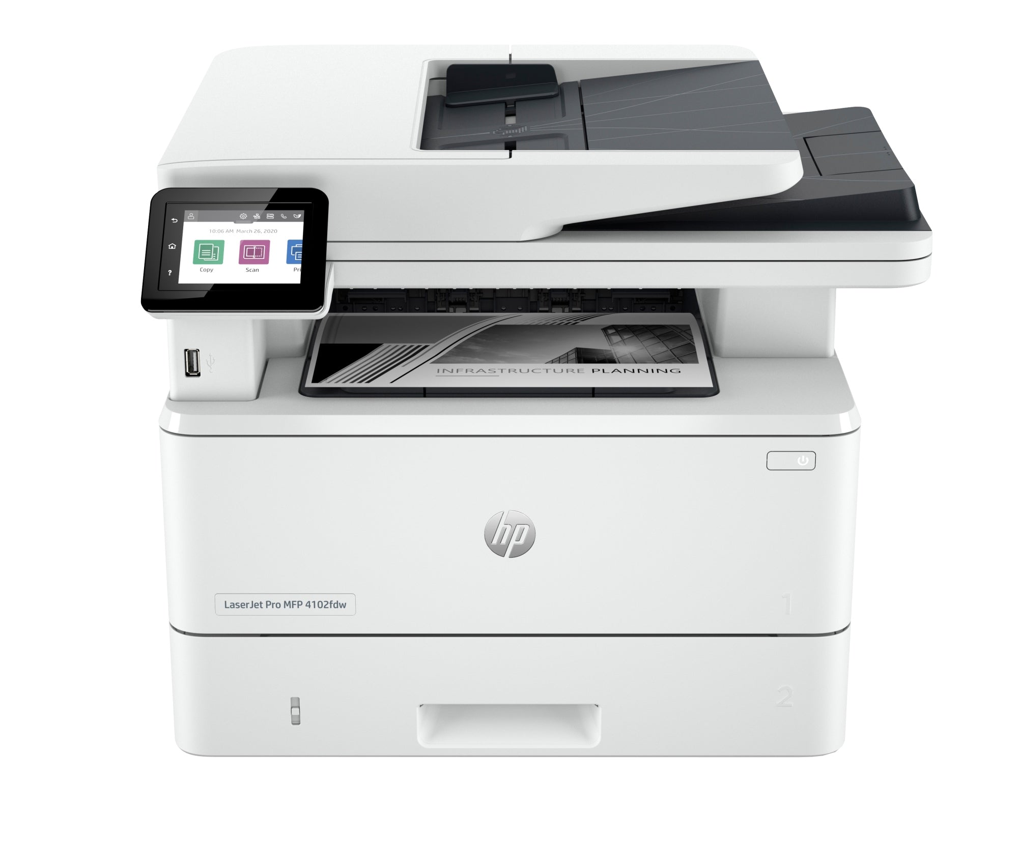 LaserJet Pro 4102dw Inalámbrico Multifunction Blanco y negro Impresora, Fotocopiadora, escáner  Dúplex