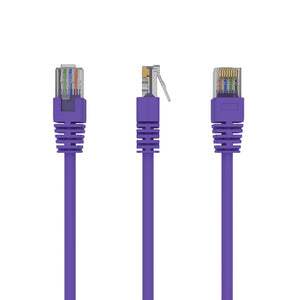 RJ45/RJ45 Cat5e 0.5m cable de red Púrpura 0,5 m U/UTP (UTP)