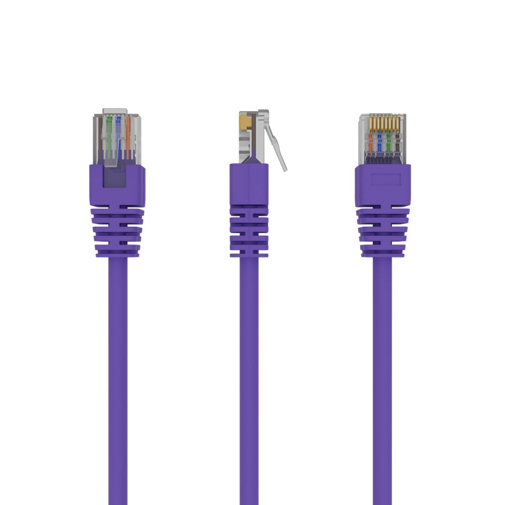RJ45/RJ45 Cat5e 0.5m cable de red Púrpura 0,5 m U/UTP (UTP)