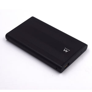 EW7041 caja para disco duro externo Negro 2.5" USB con suministro de corriente