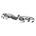 Switch Conmutador Cable KVM de 2 Puertos para 2 Monitores DisplayPort - 4K 60Hz - Cables Integrados de 1,5m USB-A/DisplayPort/Audio - Alimentado por el Bus