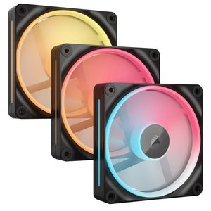 iCUE LINK LX120-R RGB Carcasa del ordenador Ventilador 12 cm Negro 3 pieza(s)