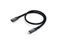 128371 Cable de extensión USB 3.2 Gen 2 C a C, M/F, 1,0m, 4K/60Hz, 10Gbps, Negro