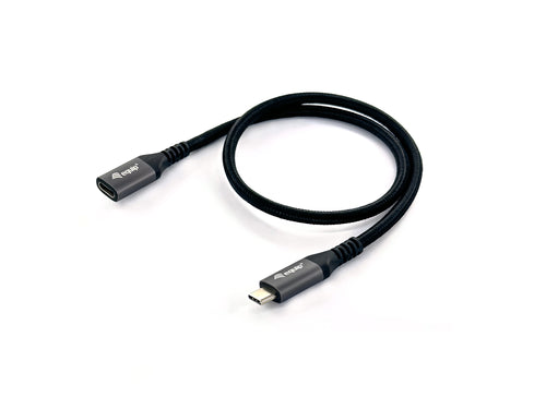 128371 Cable de extensión USB 3.2 Gen 2 C a C, M/F, 1,0m, 4K/60Hz, 10Gbps, Negro