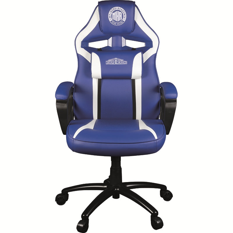 My Hero Academia KX MHA GAMING CHAIR Silla para videojuegos universal Asiento acolchado Azul, Blanco