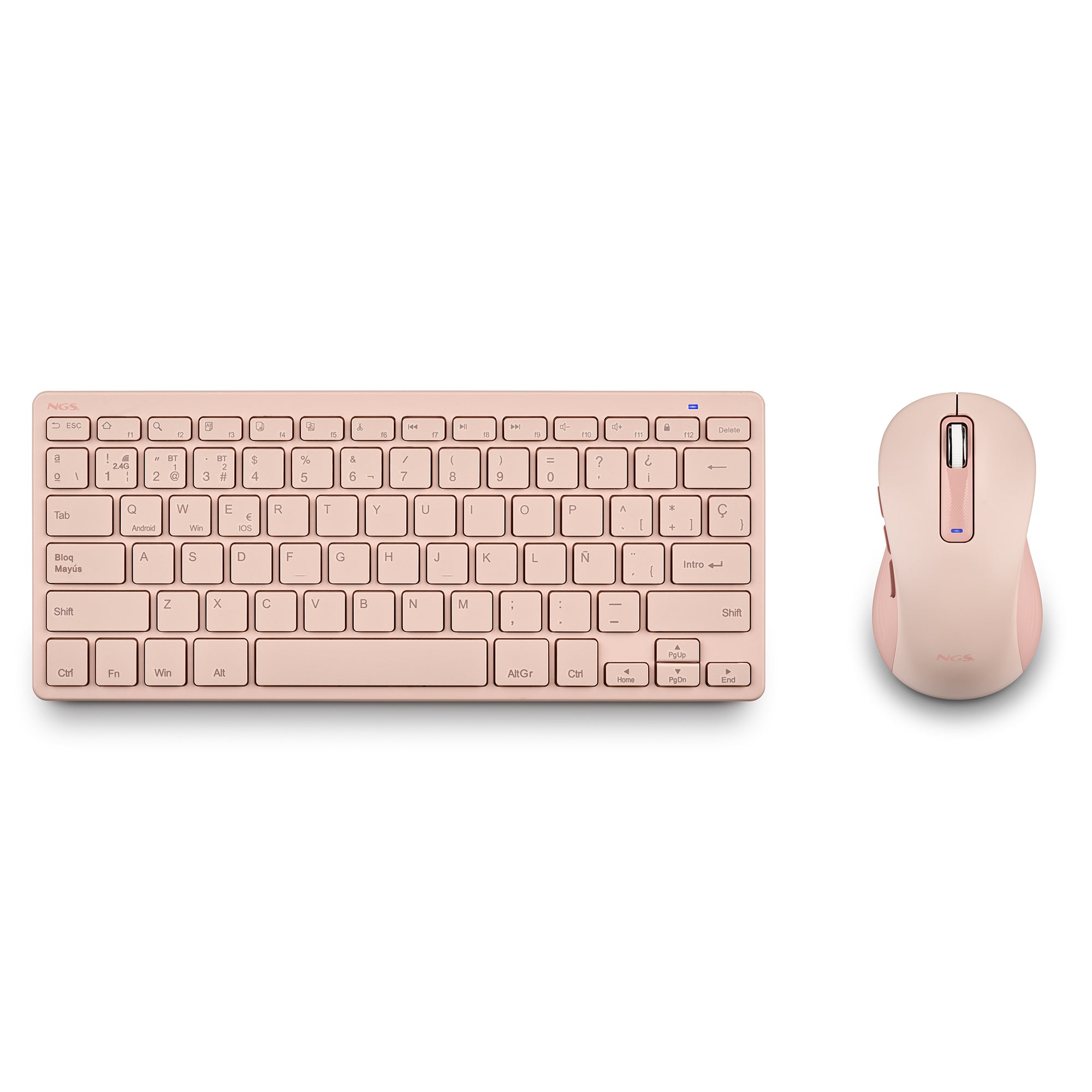 FANTASY (QUERTY, ES) teclado Ratón incluido Universal RF Wireless + Bluetooth QWERTY Español Rosa