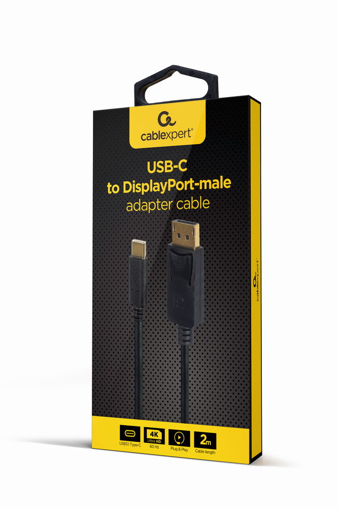 A-CM-DPM-01 adaptador de cable de vídeo 2 m USB Tipo C DisplayPort Negro