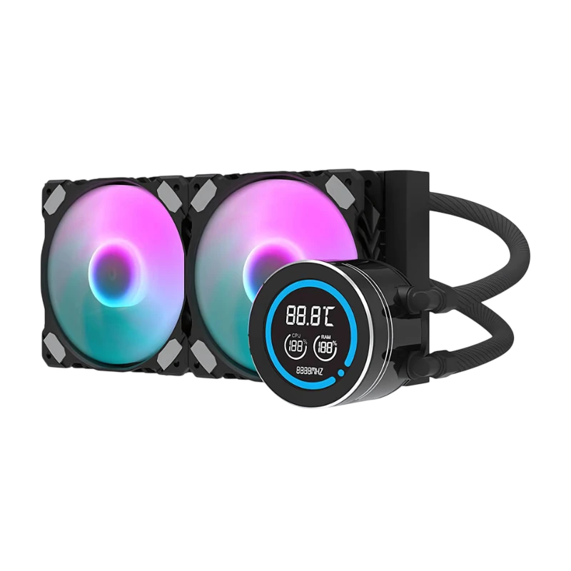 Darkflash DN-D240 Negro 2 ventiladores Sistema de refrigeración líquida