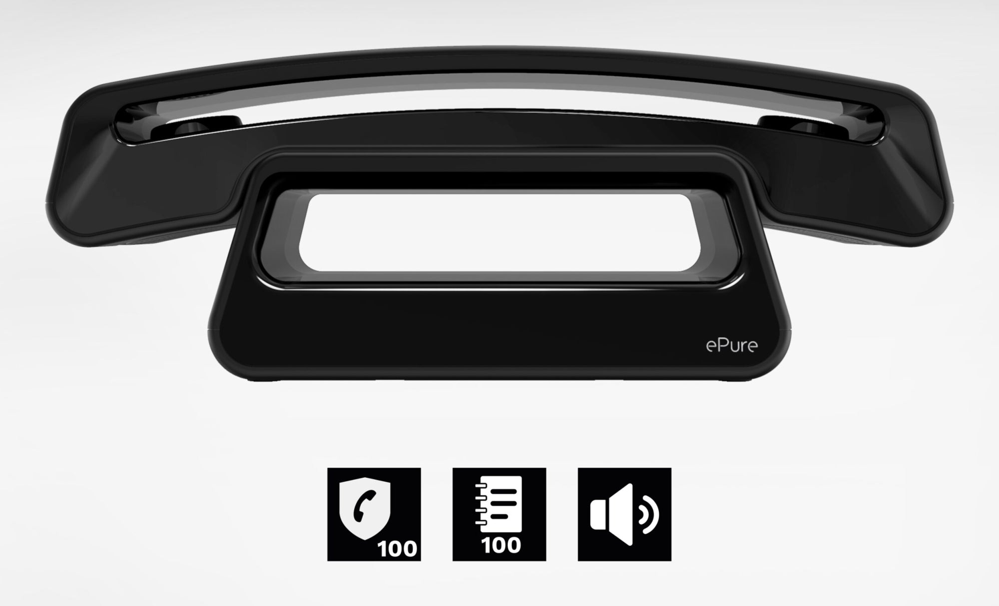 ePure#3 Iconic Teléfono DECT Identificador de llamadas Negro