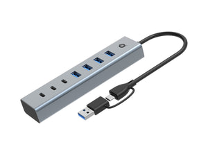 HUBBIES20G hub de interfaz USB 3.2 Gen 1 (3.1 Gen 1) Type-C 5000 Mbit/s Gris