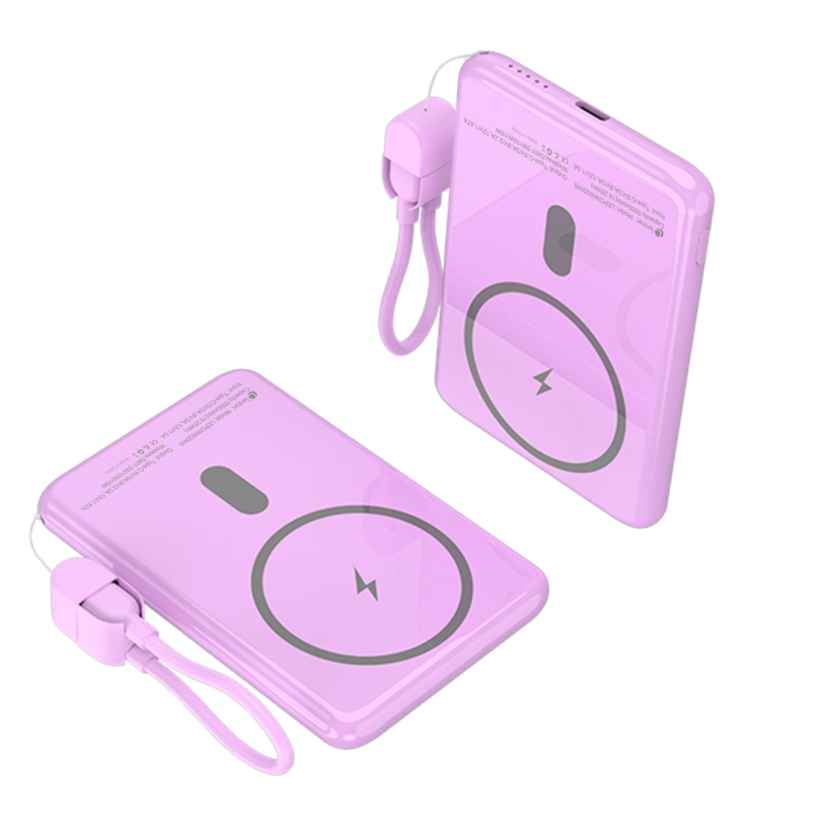 Power Bank inalámbrico 5000mAh 20W Rosa