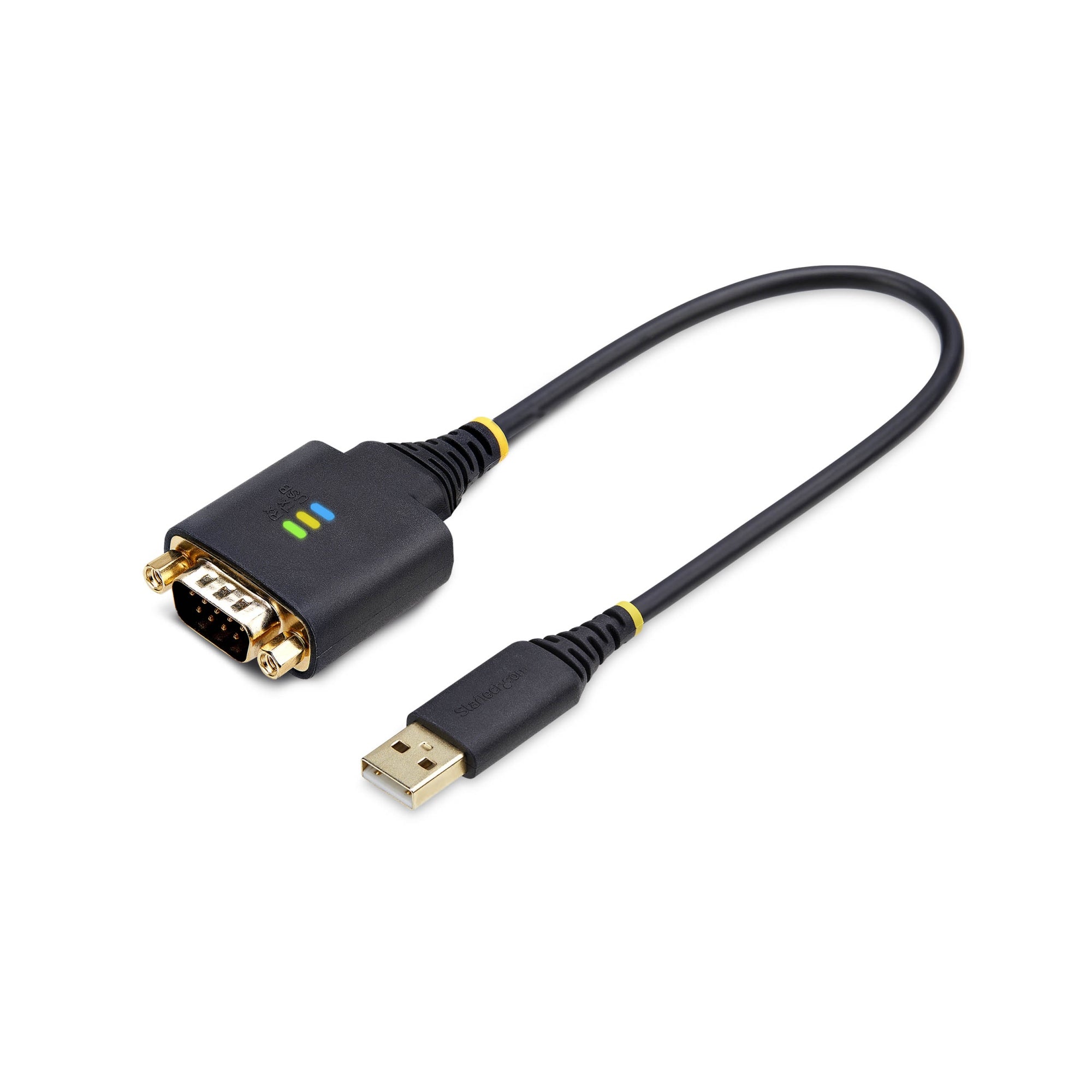 Cable Adaptador USB a Serie de 30cm - Retención COM - Conversor RS232 DB9 - FTDI - con Tornillos/Tuercas Intercambiables - Protección ESD - Windows/macOS/Linux