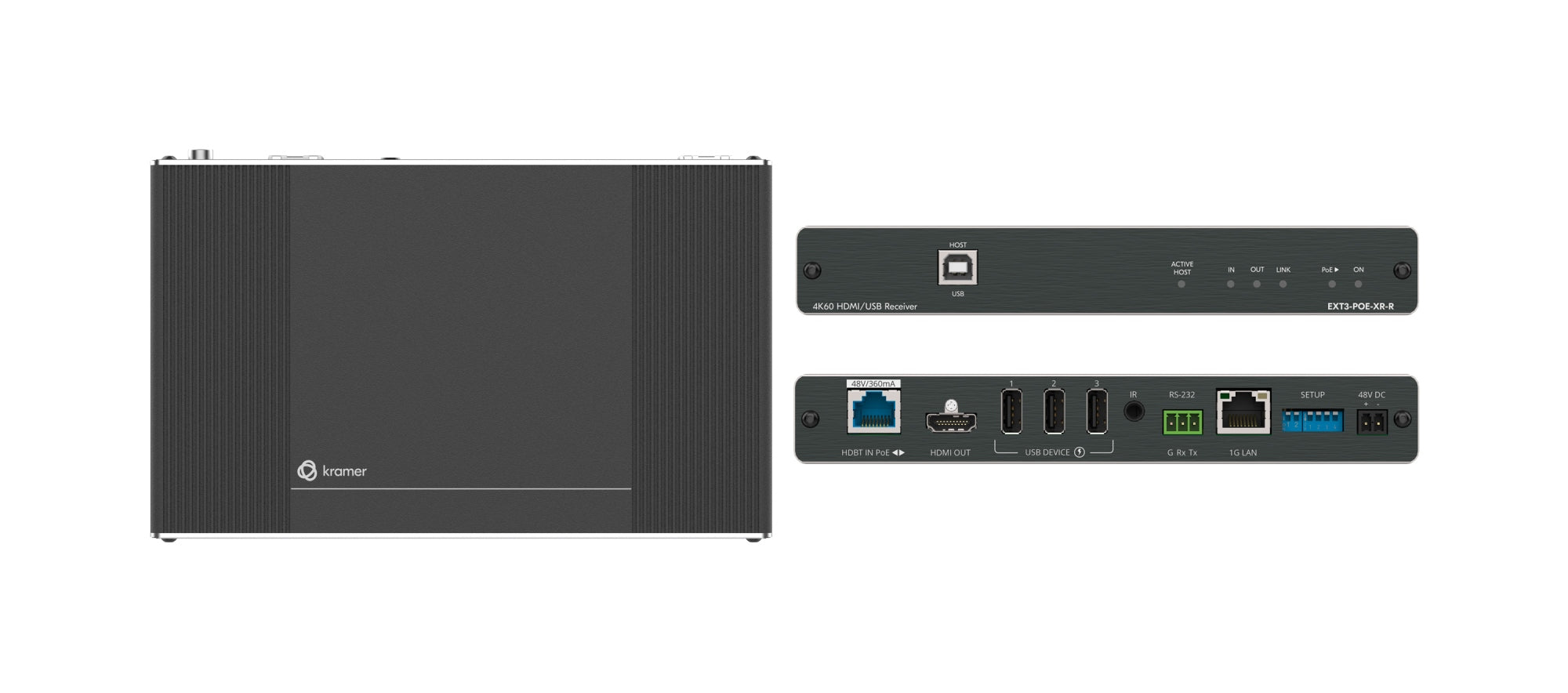 EXT3-POE-XR-R Receptor AV Negro