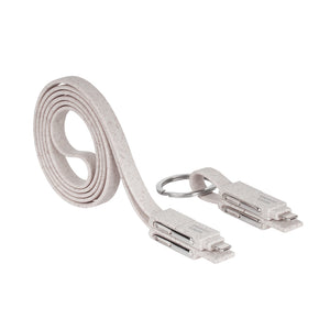 MCA-ECO, Pack 2x Cables de Carga ECO Fibra de Trigo, Cable USB 1m + Cable Llavero Magnético, Transferencia Datos y Carga Rápida 3.1A 50W, Cable Antienredos USB-C/USB-A/MicroUSB/Lightning