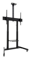 AQUILES Soporte de Suelo con Ruedas con Regulación de Altura para Pantallas 60"-100", Negro