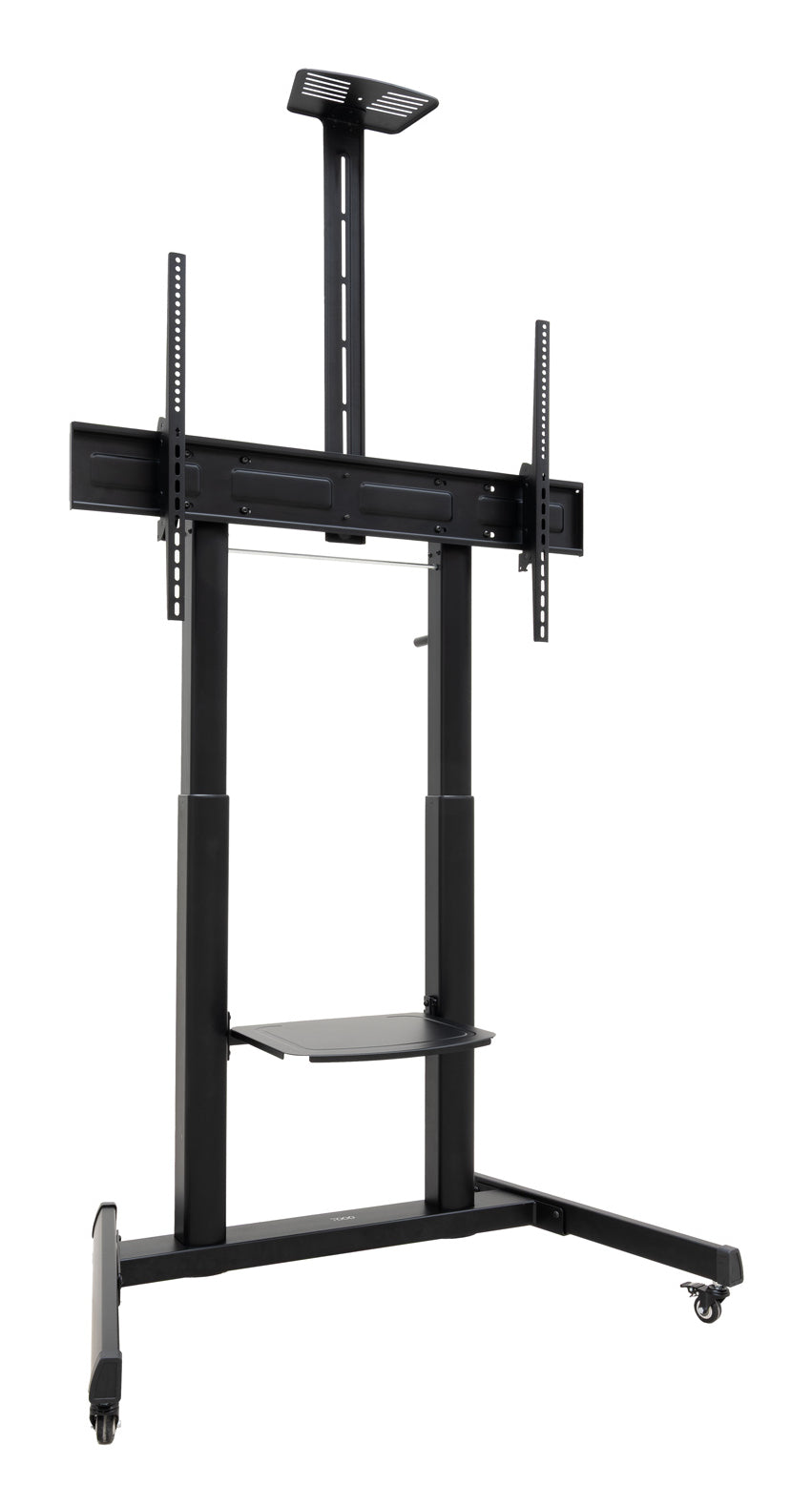AQUILES Soporte de Suelo con Ruedas con Regulación de Altura para Pantallas 60"-100", Negro